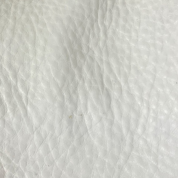 White Genuine Leather Brooks Brothers Tassel Zipper Gusset Handbag - Picture 16 of 16